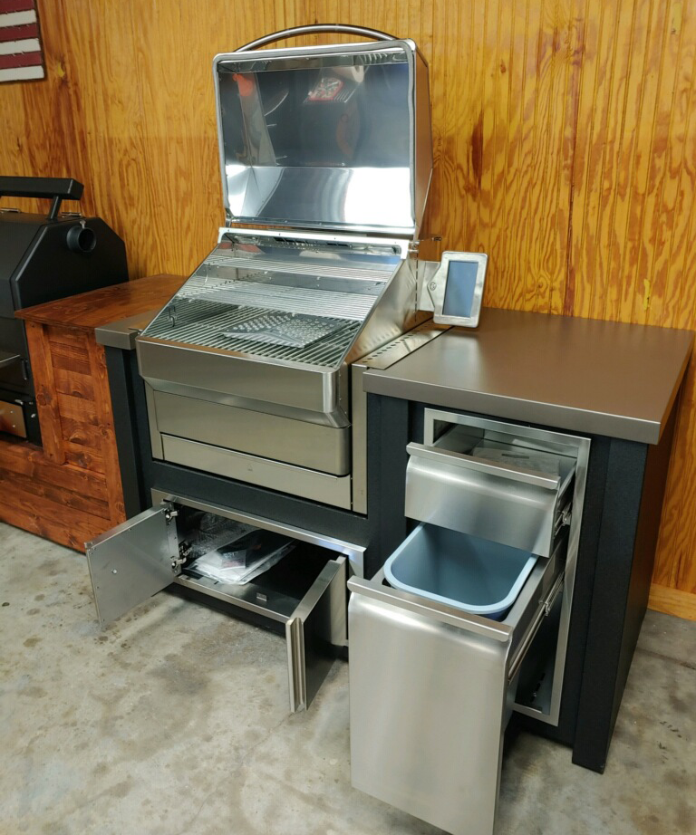 memphis wood fire grills built in
