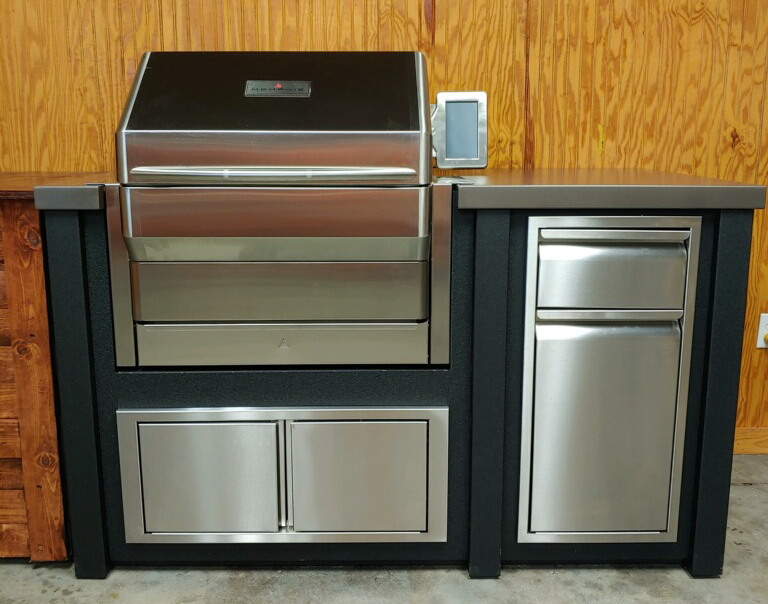memphis wood fire grills built in